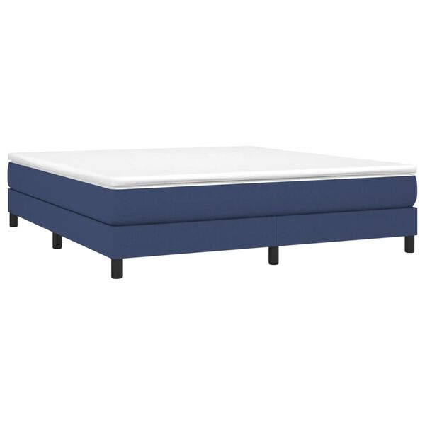 vidaXL Struttura Letto a Rete a Molle Blu 160x200 cm in Tessuto