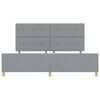 vidaXL Struttura del letto Grigio chiaro 200 x 200 cm Tessuto