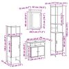 vidaXL Set di mobili per il bagno con lo scaffale 4 pcs Rovere Sonoma
