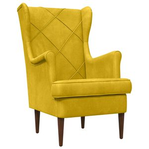 vidaXL Poltrona Giallo Velluto