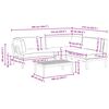 vidaXL Set di divani con cuscino 4 pcs Talpa Legno di Acacia Massello