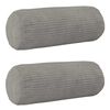 vidaXL Federa 2 pcs HEERLEN Grigio Chiaro &Oslash; 15 x 40 cm corduroy