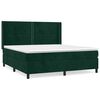 vidaXL Giroletto a Molle con Materasso Verde Scuro 180x200 cm Velluto