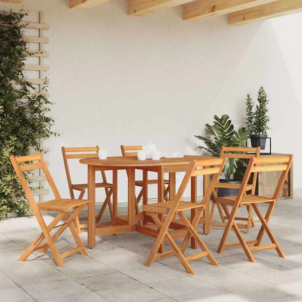 vidaXL Tavolo da Giardino 130x90x72 cm in Legno Massello di Acacia