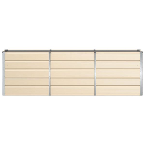 vidaXL Fioriera Avorio 160 x 40 x 75 cm Acciaio