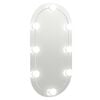 vidaXL Specchio con Luci LED 80x40 cm Ovale in Vetro