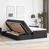 vidaXL Letto con contenitore e materasso Nero 200 x 200 cm