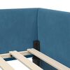 vidaXL Cornice del letto ad angolo Blu 100 cm x 200 cm Velluto