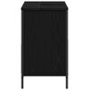 vidaXL Mobile Lavabo da Bagno con Cassetti Rovere Nero 60x34,5x60 cm