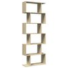 vidaXL Libreria Divisorio 6 Ripiani Sonoma 70x24x193 cm in Truciolato
