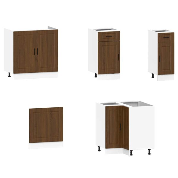 vidaXL Set Mobili da Cucina 11 pz Porto Rovere Marrone in Truciolato