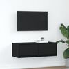 vidaXL Mobile Porta TV Rovere Nero 80x31x25,5 cm in Legno Multistrato