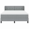 vidaXL Letto a molle con materasso Grigio chiaro 140 x 200 cm Tessuto