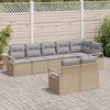vidaXL Set di divani 8 pcs Beige polyrattan