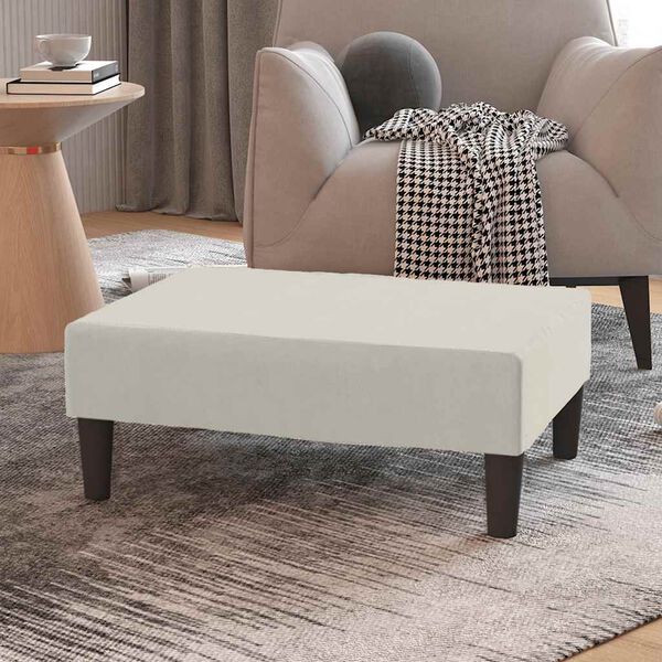 vidaXL Poggiapiedi Crema 78x56x32 cm in Velluto