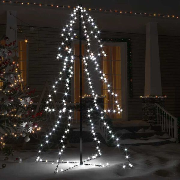 vidaXL Albero di Natale a Cono 200 LED per Interni Esterni 98x150 cm
