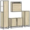 vidaXL Set Mobili da Bagno 4 pz Rovere Sonoma in Legno Multistrato