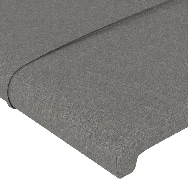 vidaXL Testiere 2 pz Grigio Scuro 72x5x78/88 cm in Tessuto