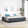 vidaXL Letto a molle con materasso Grigio scuro 200 x 220 cm Tessuto