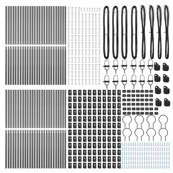 vidaXL Palo della recinzione 52 pcs Grigio 3,2 x 3,2 x 190 cm Acciaio