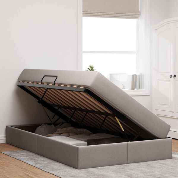 vidaXL Letto con contenitore e materasso Talpa 120 x 190 cm Poliestere