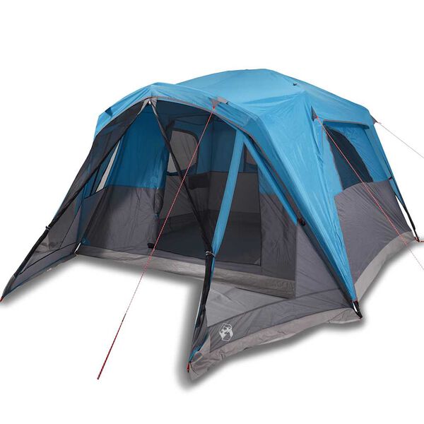 vidaXL Tenda da Campeggio con Portico per 4 Persone Blu Impermeabile