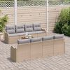 vidaXL Set Divano da Giardino 9 pcs Beige e Grigio Chiaro polyrattan
