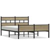vidaXL Giroletto senza Materasso Rovere Sonoma 140x200cm in Truciolato