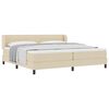 vidaXL Letto a molle con testiera Crema 200 x 200 cm Tessuto