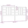 vidaXL Testiera per Letto Ambra 206x4x100 cm in Legno Massello di Pino