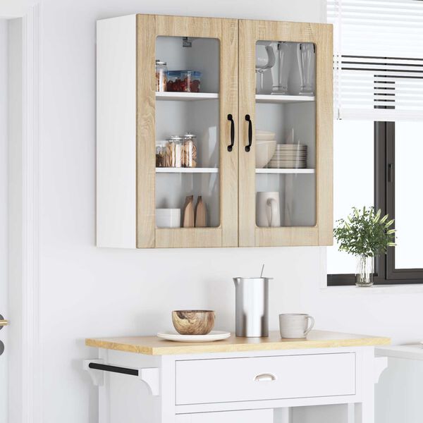 vidaXL Mobile da cucina 2 pcs Rovere Sonoma 40 x 31 x 80 cm
