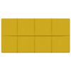 vidaXL Testiera da Parete 12 pcs Giallo 60 x 30 cm Velluto