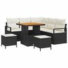 vidaXL Set Divano da Giardino 8 pz Nero polyrattan
