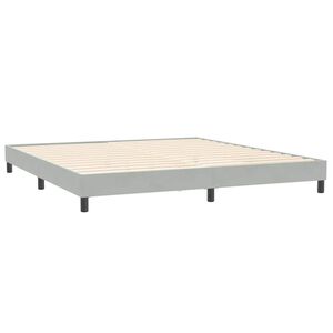 vidaXL Giroletto senza Materasso Grigio Chiaro 200x220 cm Velluto