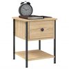 vidaXL Comodini 2 pz Rovere Sonoma 34x35,5x45 cm in Legno Multistrato