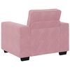 vidaXL Divano Sedia Rosa 100x77x82 cm Velluto
