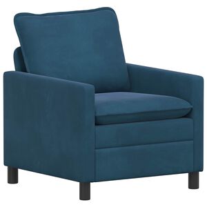 vidaXL Divano Blu 76 x 81 x 87,5 cm Velluto
