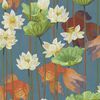 DUTCH WALLCOVERINGS Carta da Parati Pesce/Fiore Blu