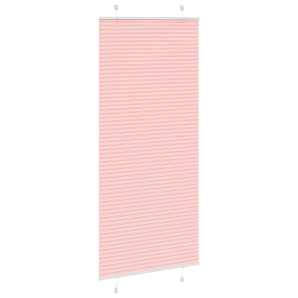 vidaXL Tenda Plissettata Rosa 95x200 cm Larghezza Tessuto 94,4 cm