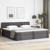 vidaXL Letto con Contenitore Grigio 200 x 200 cm Pelle Sintetica
