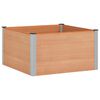 vidaXL Letto rialzato da giardino Marrone 100 x 100 x 54 cm alluminio