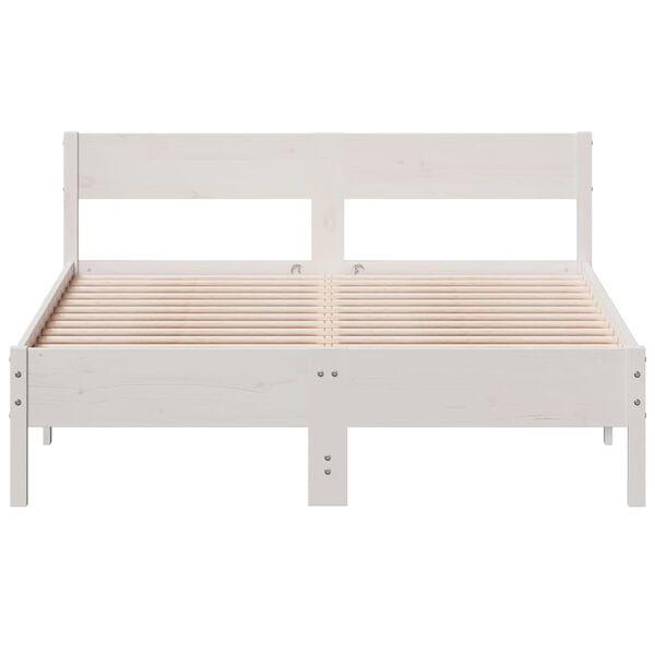 vidaXL Letto senza Materasso Bianco 120x190 cm Legno Massello di Pino