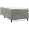 vidaXL Struttura Letto a Rete a Molle Grigio Chiaro 90x200 cm Velluto