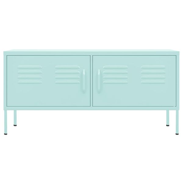 vidaXL Mobile TV Menta 105x35x50 cm in Acciaio