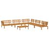 vidaXL Set di divani con cuscino 6 pcs Talpa Legno di Acacia Massello