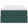 vidaXL Letto con contenitore e materasso Verde Scuro 100 x 200 cm