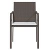vidaXL Sedie da Giardino con Cuscini 4pz Marroni 56x59x84cm Polyrattan