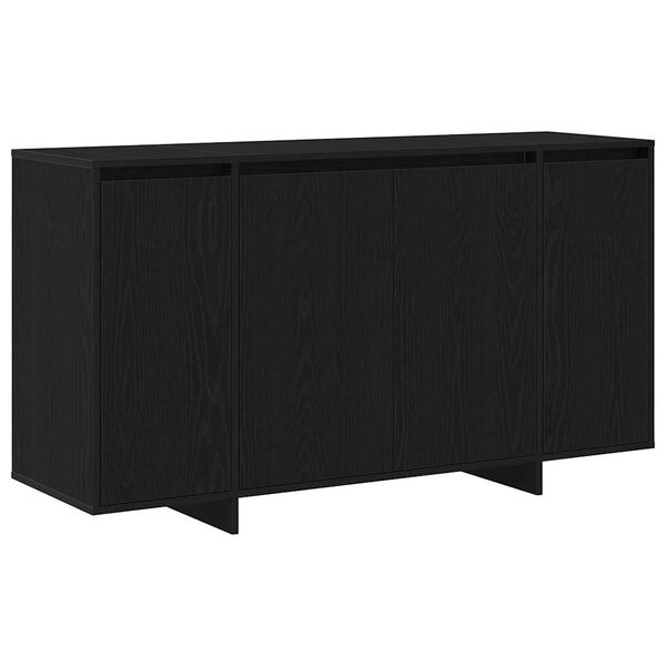 vidaXL Credenza Rovere Nero 135 x 41 x 75 cm Legno multistrato