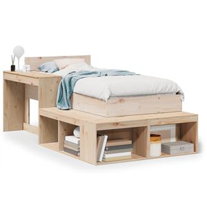vidaXL Letto senza Materasso 75x190 cm in Legno Massello Pino