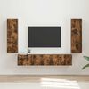 vidaXL Set mobile TV 4 pcs Rovere fum&eacute; Legno multistrato